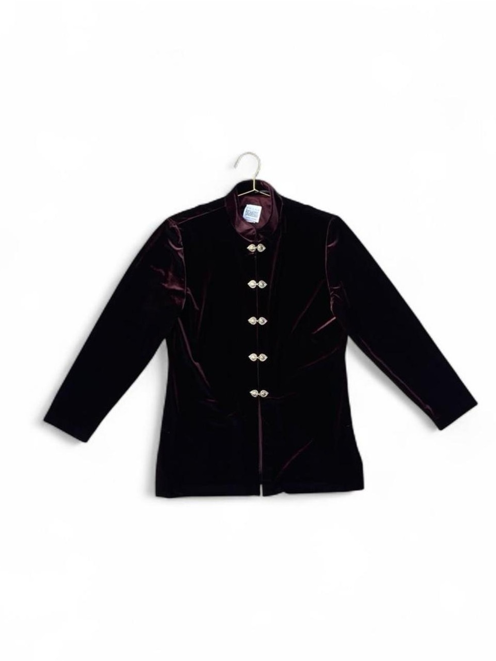 R&M Richards Chocolate Brown Velvet Hook Front Top Size 12
